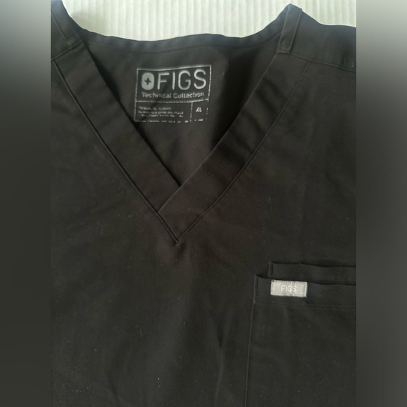 FIGS‎ Scrub Set Men's Size XL Top FM1500 & T2001 Pants Black - Picture 8 of 11